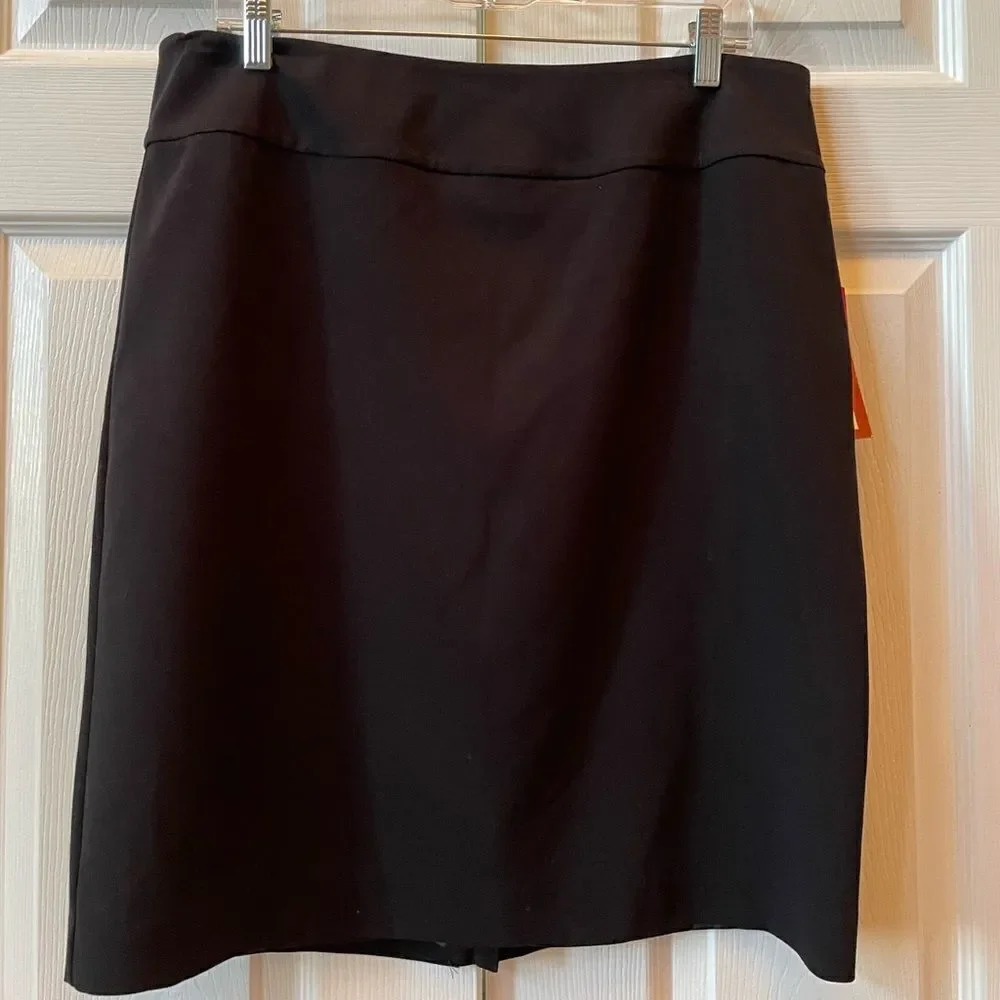 BLACK FULLY LINED SIDE ZIPPERED PENCIL SKIRT BY 212 COLLECTION SIZE 14 NWT
